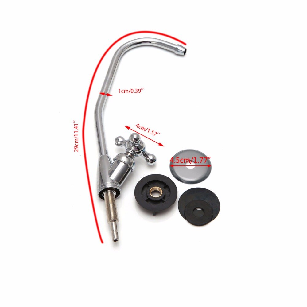 1/4 "omvendt osmosesystem rustfritt stål ro drikkevann filter kran kran med tilbehør