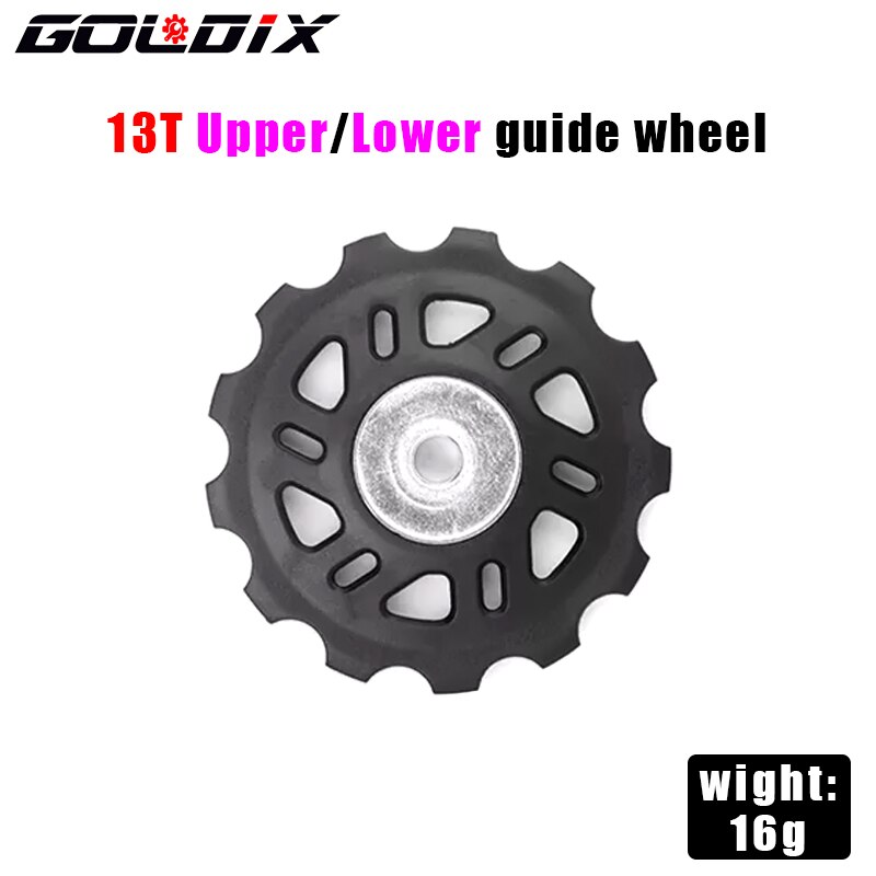 GOLDIX MTB Fahrrad Pulley Rad Nylon Faser 11T 12T Rennrad Jockey Schaltwerk Reparatur Kit für Shimano sram X01 XX1 GX NX: 13T 1pcs