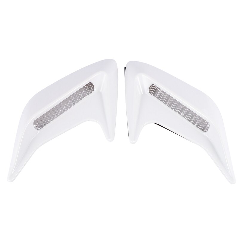 2 Stuks Auto Auto Side Vent Air Flow Spatbord Intake Sticker Universele: White