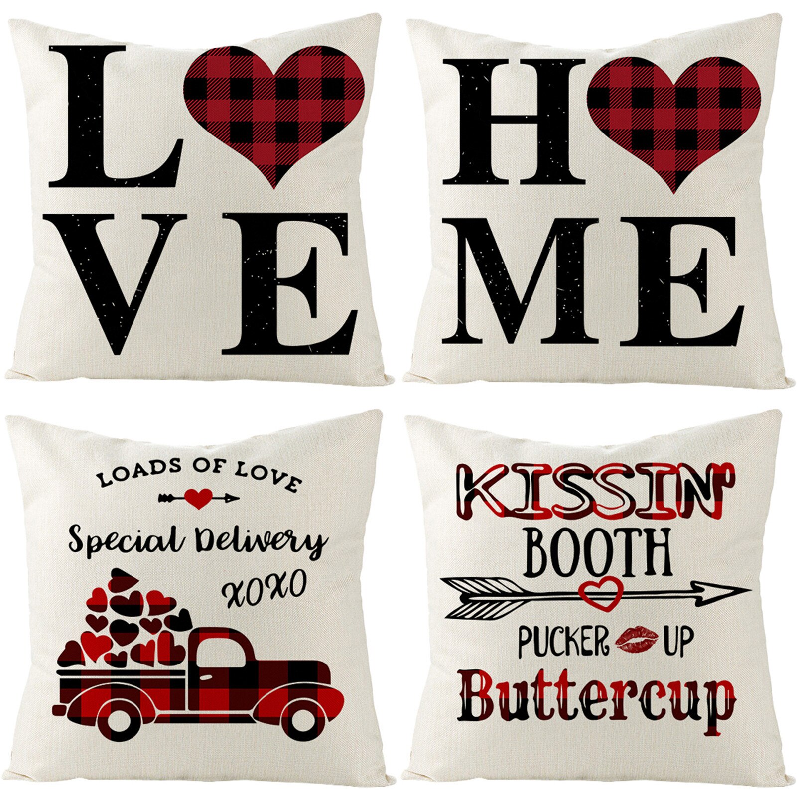 szczyt sprzedaży 4pc walentynki poszewka na poduszkę bawełna rzuć plac poszewka sofa poszewka na poduszkę dekoracja pokoju Dropshipping