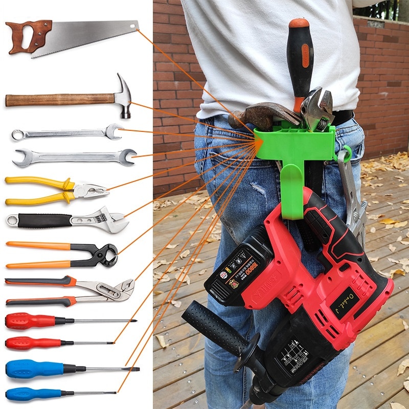 Protable Multifunction Tool Storage Rack Tool Holder Clip Waist Wrench Screwdriver Hammer Storage