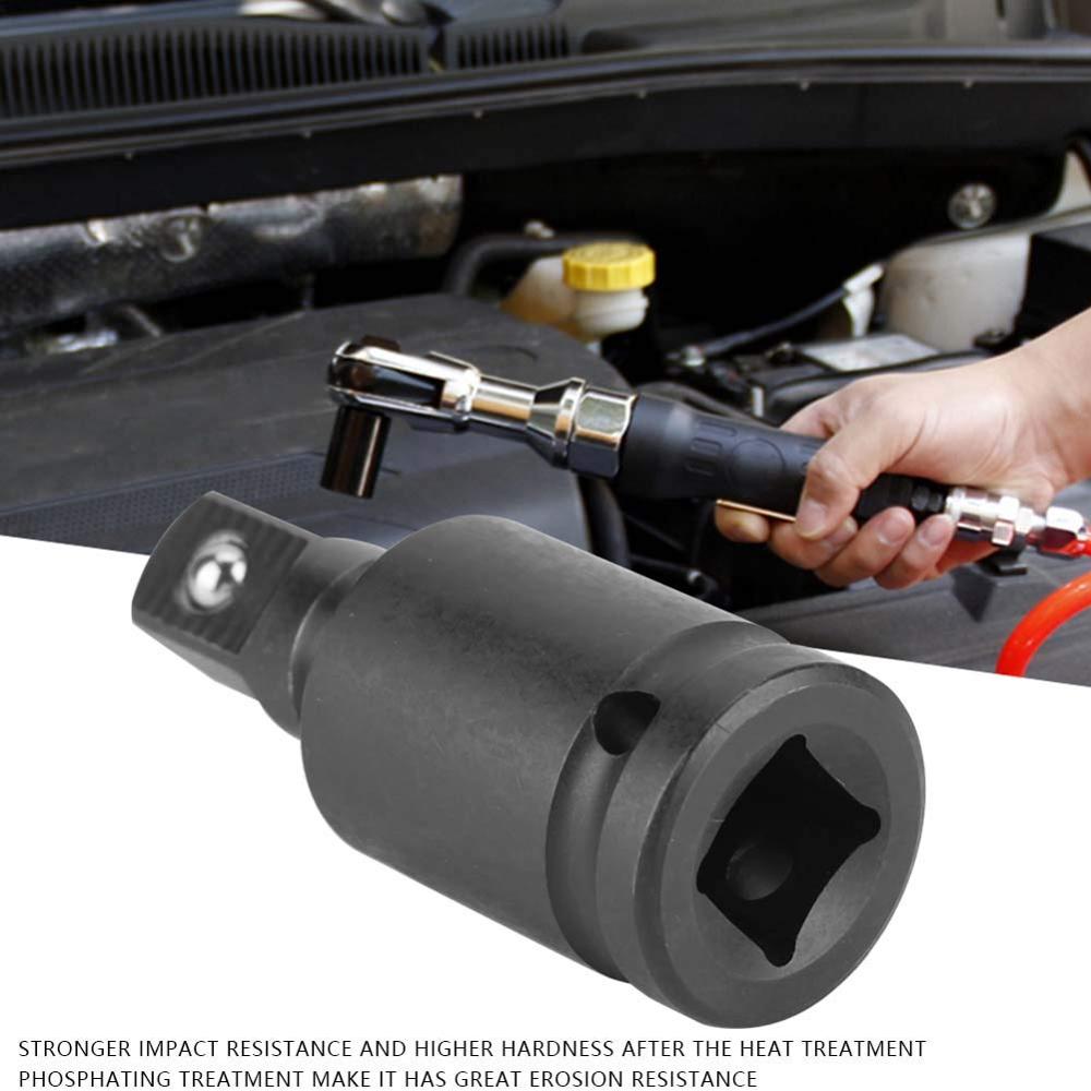 3Pcs 1/4 "3/8" 1/2 "Air Wrench Kruiskoppeling, CR-MO Staal Zwart 360 ° Drive Swivel Impact Dopsleutel Adapter