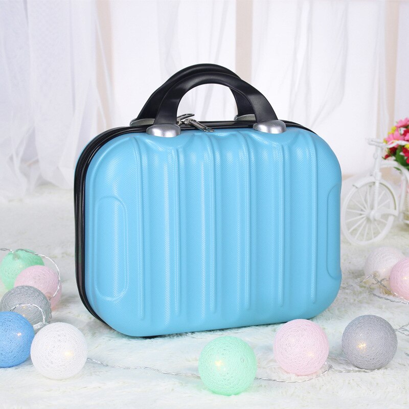 Waterdichte Cosmetische Case Vrouwen Cosmetische Zakken Beauty Koffer Make-Up Tas Reizen Make Up Case Schoonheidsspecialiste Draagbare Toiletartikelen Doos: Light blue