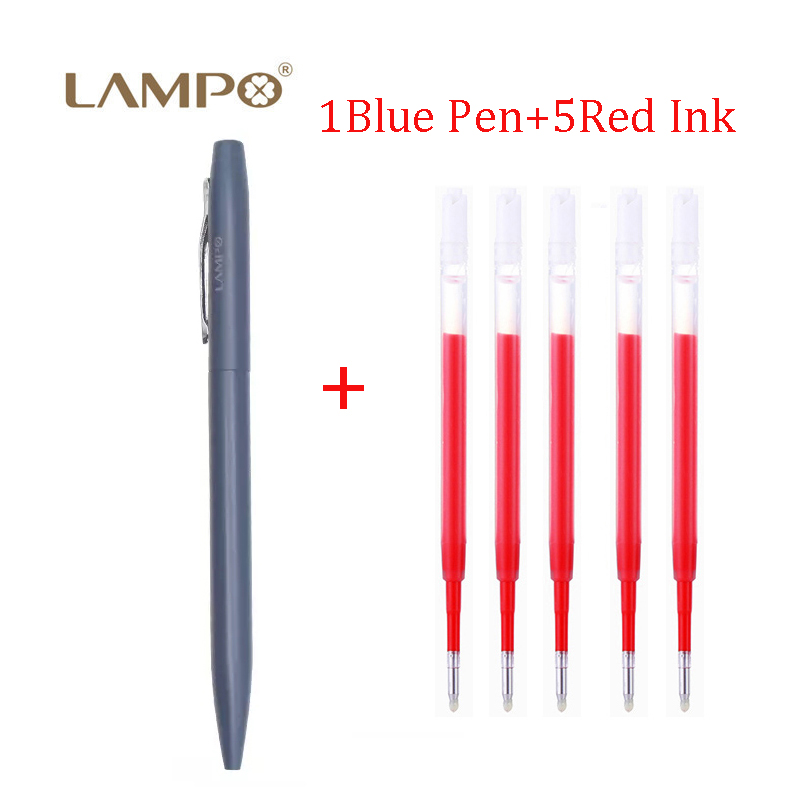 LAMPO Metal Sign Pens Luxury 0.5MM Black Gel Ink Pen Smooth Writing ручка Office School Stationery Supplies boligrafos: light green