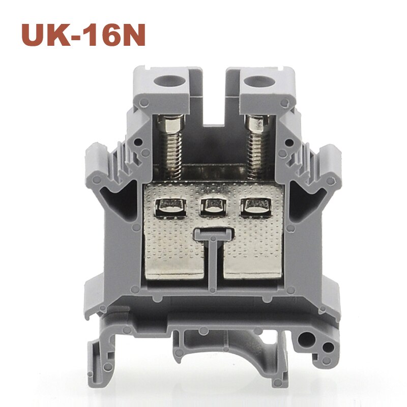 5Pcs UK-16N Din Rail Universal Screw Terminal Blocks Bornier Electrical Wire Terminals Block Connector Brass Morsettiera 16mm²