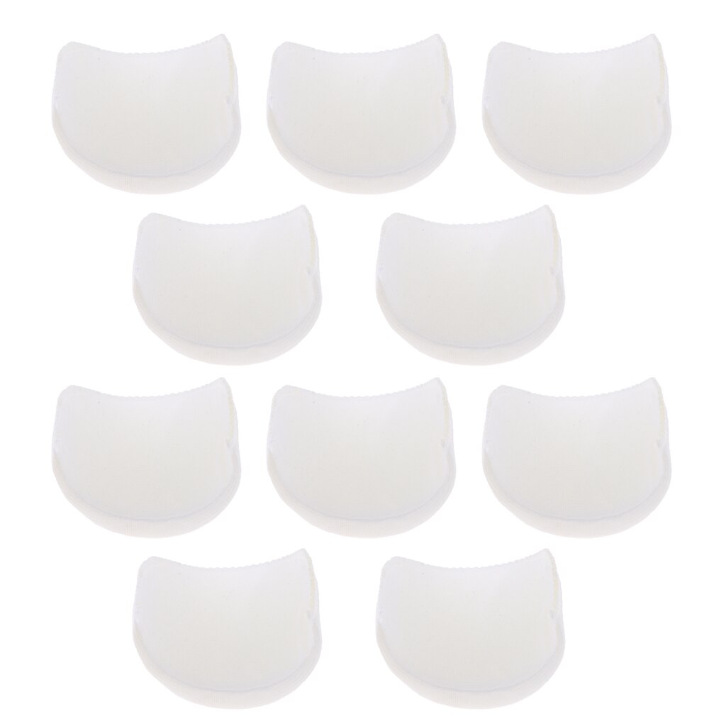 5 Pairs Sew in Suits Sponge Shoulder Pads for Adults DIY White