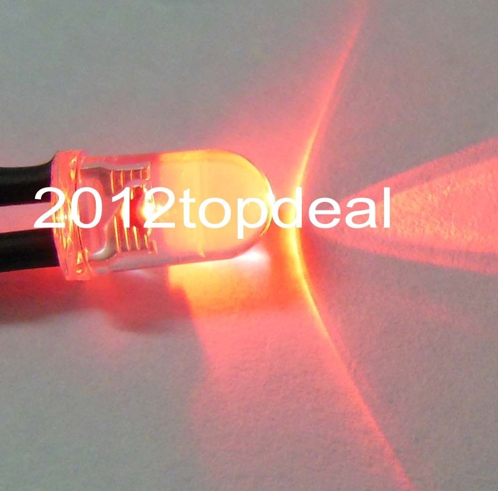 50pcs 3mm/5mm Red/Green/Blue/RGB 3V 5V 12V DC Round Pre-Wired Water Clear LED