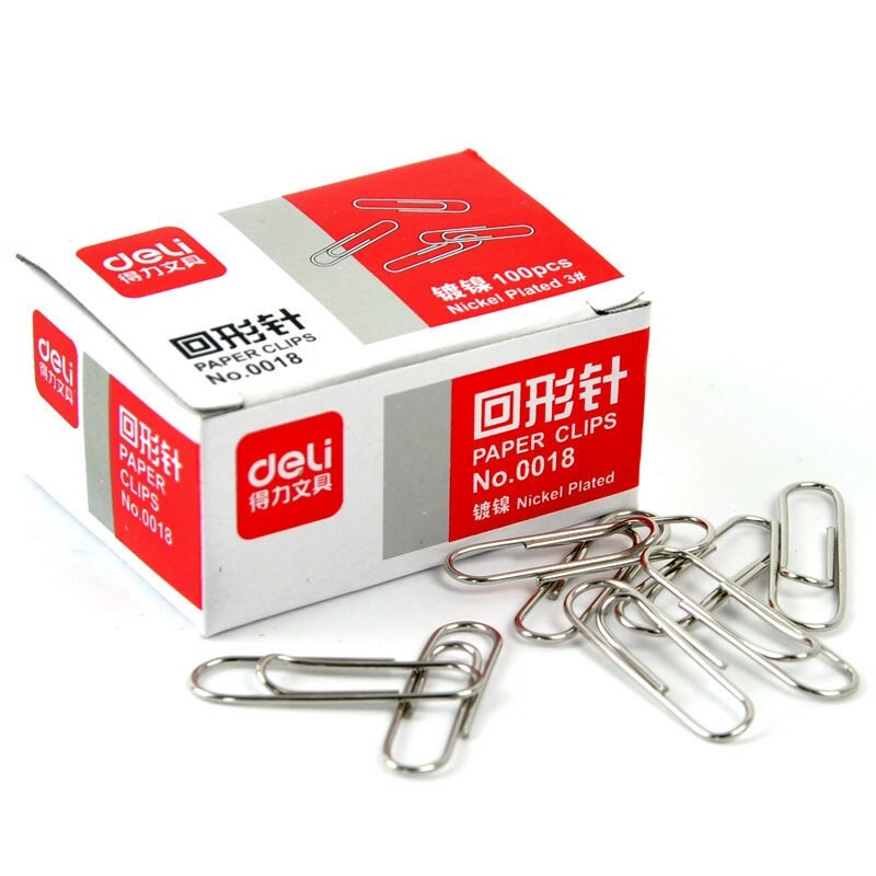 100 Stuks/doos Rvs Paperclips Standaard 29 Mm 50 Mm Dikke Metalen Paperclips Senior Kantoorbenodigdheden Briefpapier: 29mm