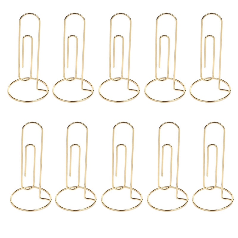 10Pc Studie Note Houder Bureau Paperclip Memo Houder, Kantoor Accessoire, Organiseren En Toegang Rekeningen: gold