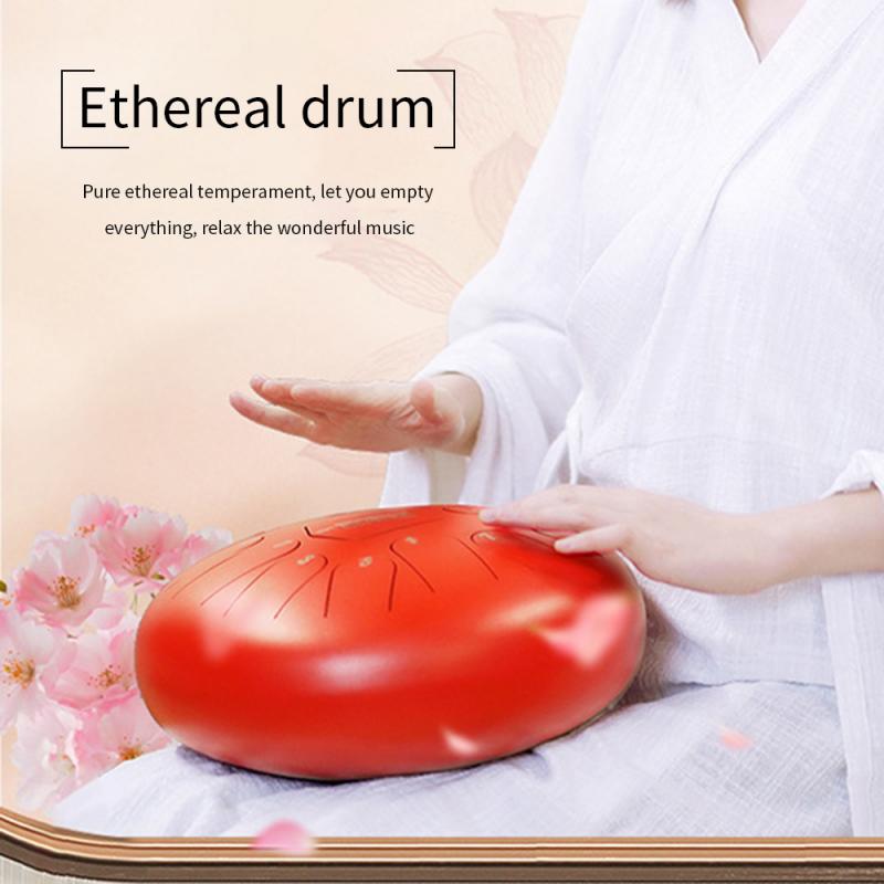 5.5 Inch 5-Tone Staal Tong Drum Mini Hand Pan Drums Met Drumsticks Percussie Muziekinstrument Voor Ontspanning Yoga praktijk