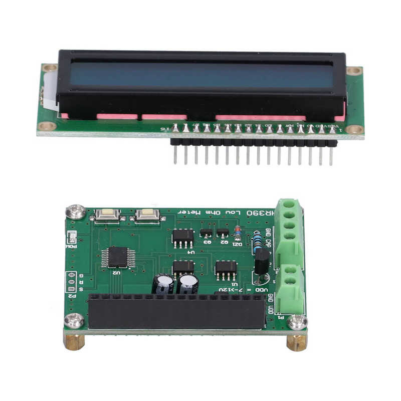 Megohmmeter Low Resistance Ohmmeter Milliohm Meter Accurate Capacitance Tester HR390 with Clip