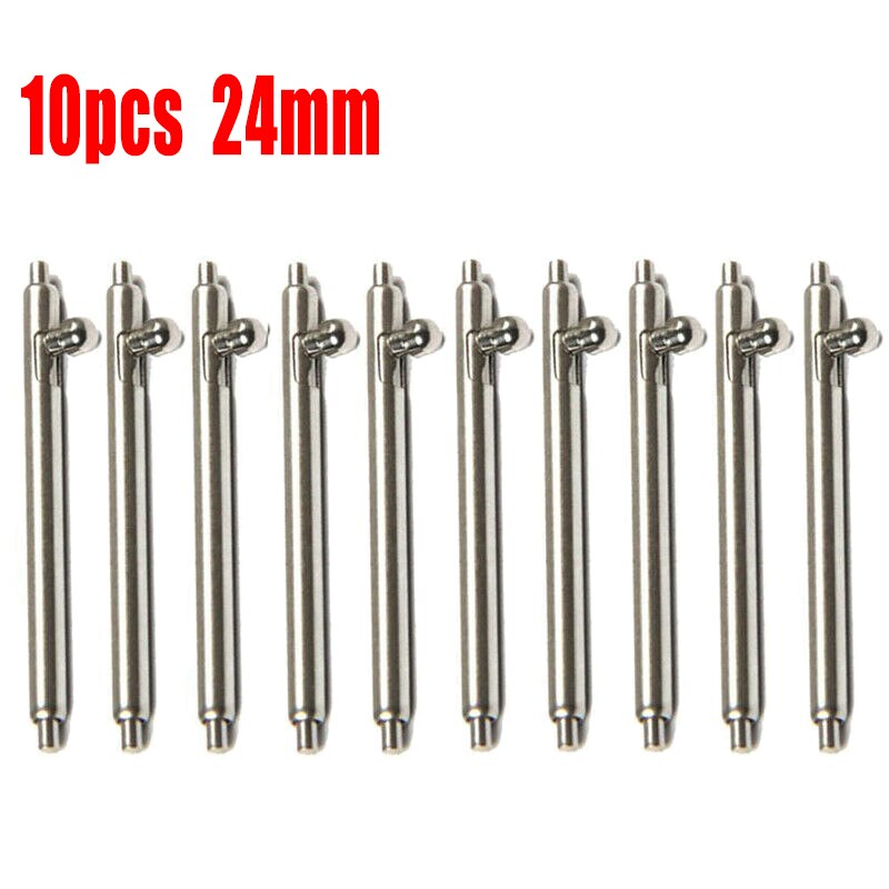 16mm 18mm 20mm 22mm 24mm 10 stk hurtigutløser klokkerem fjærstenger pinner 1.5mm diameter klokkestift pepair verktøy og sett: 24mm