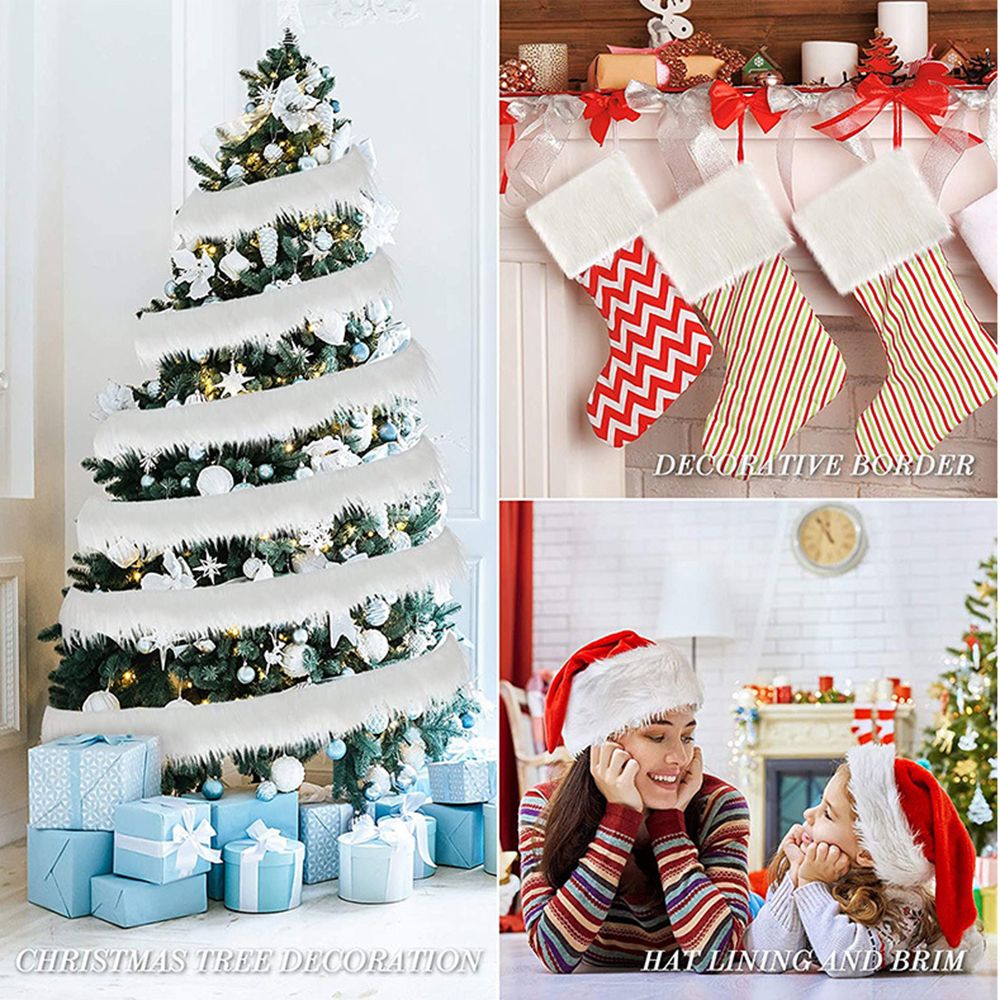 1.5M Faux Fur Ribbon Tapes DIY Apparel Sewing Fluffy Trim Trimming Fabric Home Sewing Costume Plush Stripe Collar Cap Cuff Decor