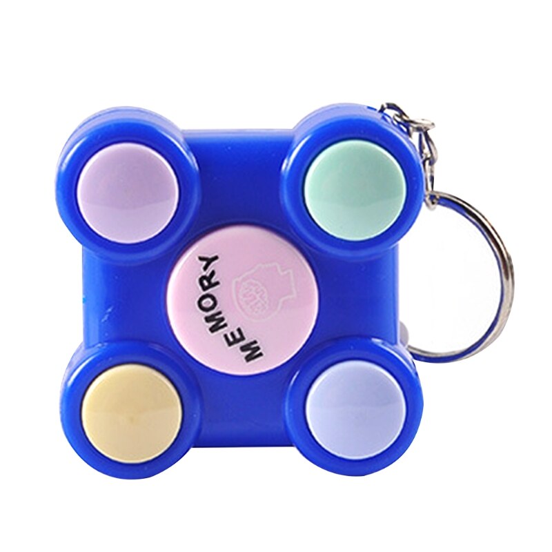 1Pc Volwassenen Kids Stress Relief Speelgoed Draagbare Kleurrijke Gamepad Vorm Geheugen Doolhof Kubus Gadget Sleutelhanger Educatief Doorbraak Game: blue