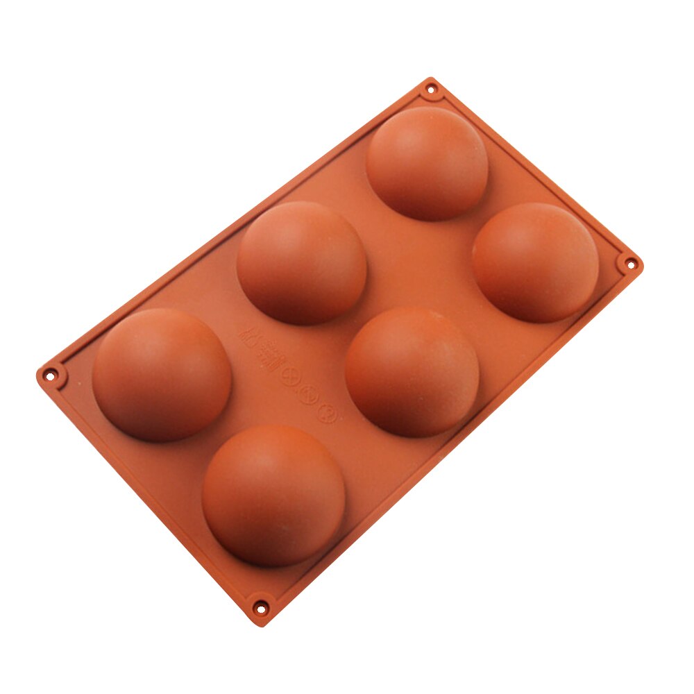 3D Silicone Molds Truffle Round Ball Shaped Baking Moulds For Chocolate Mousse Mould Dessert Muffin Brownie Pudding Jello Mold 3: Chocolate