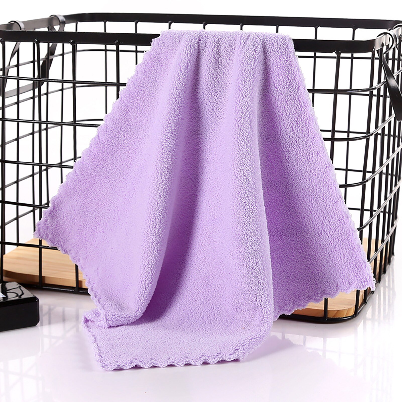 2Pcs 30Cm X 30Cm Effen Kleur Fleece Pasgeboren Baby Handdoek Water Absorptie Sneldrogende Gezicht Handdoeken Kinderen schoonmaken Tool