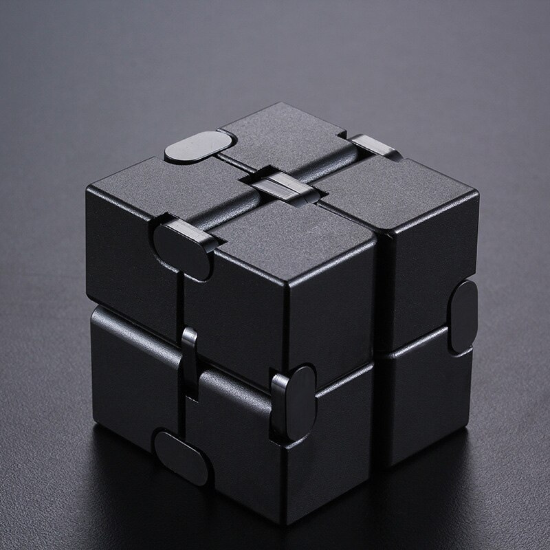 Stress Relief Toy Premium Metal Infinity Cube Portable Decompresses Relax Toys for Children Adults