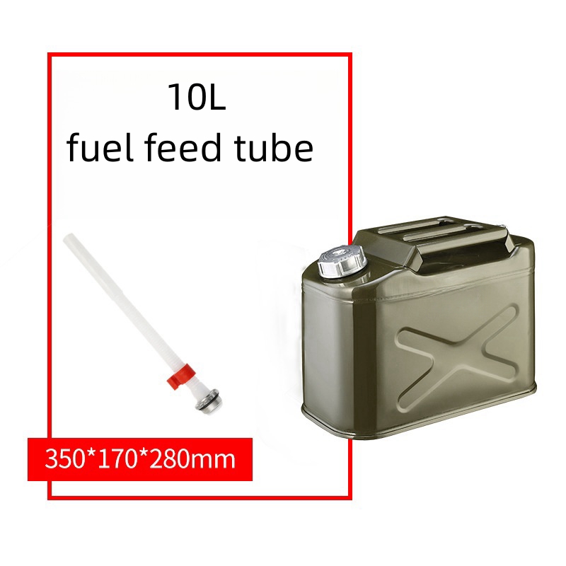 Car gasoline barrel diesel fuel tank car spare fuel tank 10 liters 20 liters thickened tin bucket: WHITE