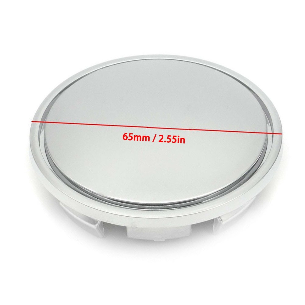 4pcs 56MM Silver Chrome ABS Plastic Flat Surface Car Wheel Center Hub Caps Universal Cover Auto Rim Tire Hubcap