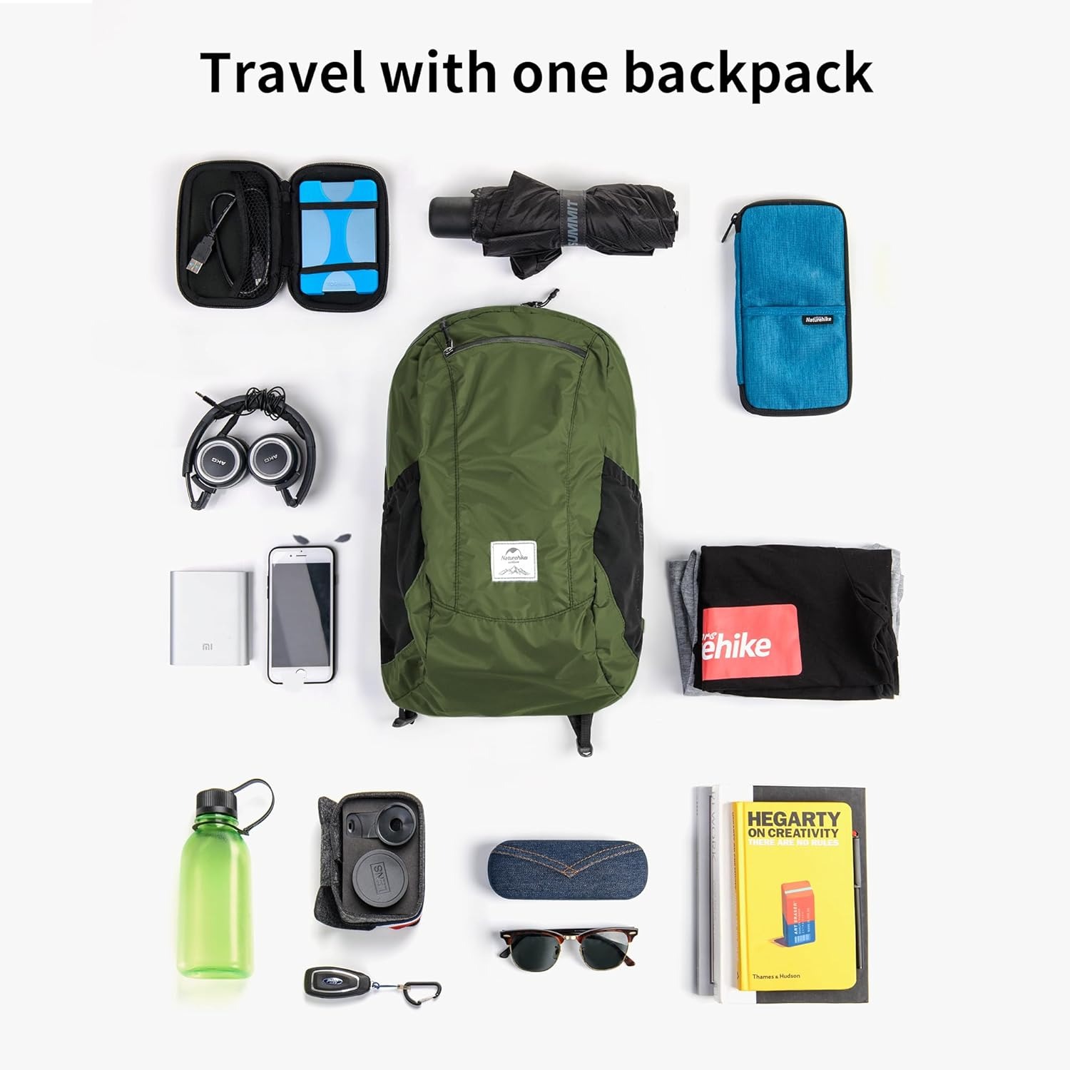Naturehike Backpack 22L Ultralight Outdoor Waterproof Folding Backpack for Men Women Camping Hiking Shoulder Bag High Capacity
