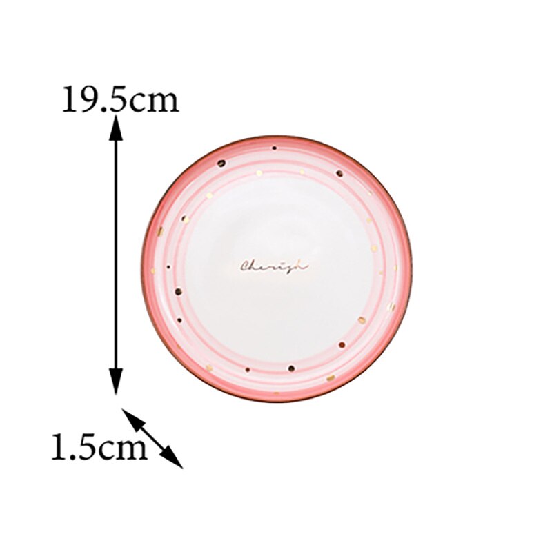 FANCITY Household fish dishes, ceramic dishes, lovely dishes, fruit dishes: A 2