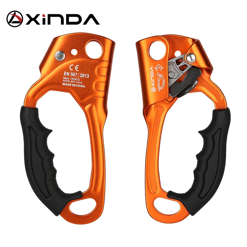 XINDA Outdoor Sports Rock Climbing SRT Right Hand Ascender Device Mountaineer Handle Ascender Climbing Rope Tools