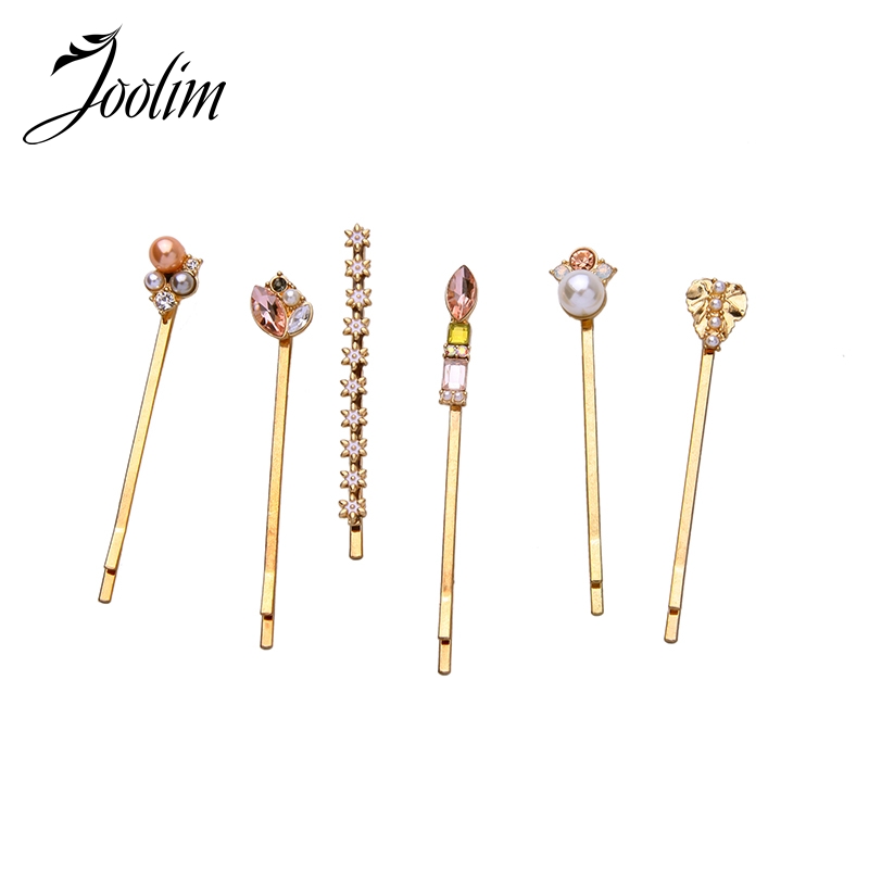 JOOLIM Gorgeous Crystal Accessories Barrettes 6pcs/ set Hair Jewelry Nickel and Lead Free