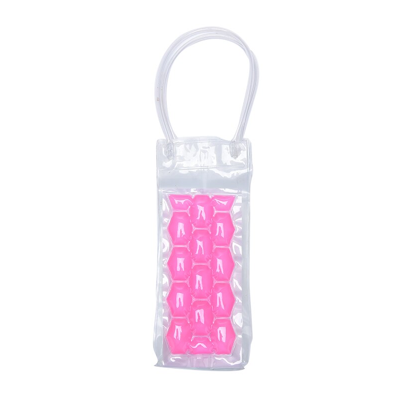 Wine Bottle Freezer Bag Chilling Cooler Ice Bag Beer Cooling Gel Holder Carrier Portable Liquor Ice-cold Tools: Rose Red