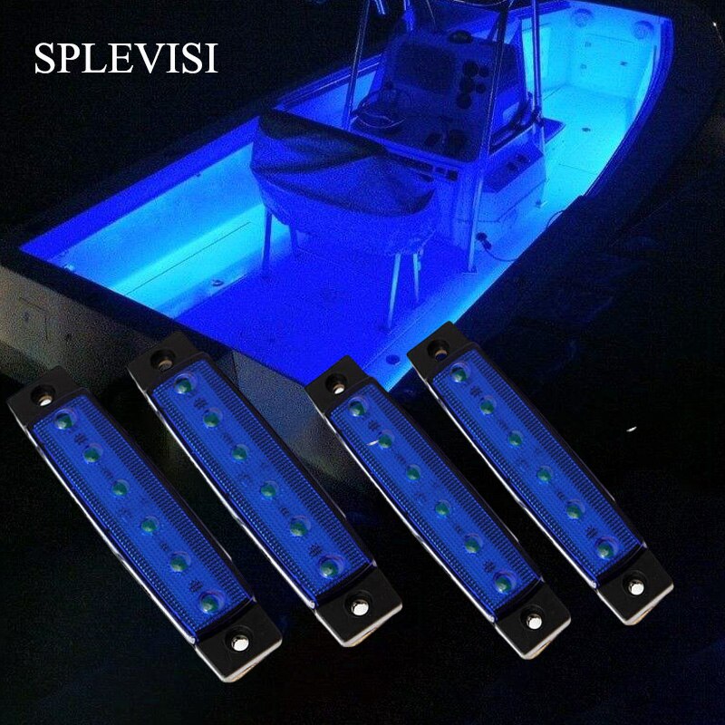 4 X Marine Boot Grade 12 Volt Grote Waterdichte Led Courtesy Lights Navigatie Decor Licht Blauw Wit Rood Groen