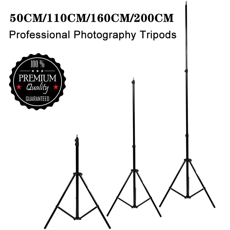 50/110/160/200cm Aluminum Light Photography Tripod Stand Photo Studio Tripods Light Stands for Softbox Umbrella Video Reflector