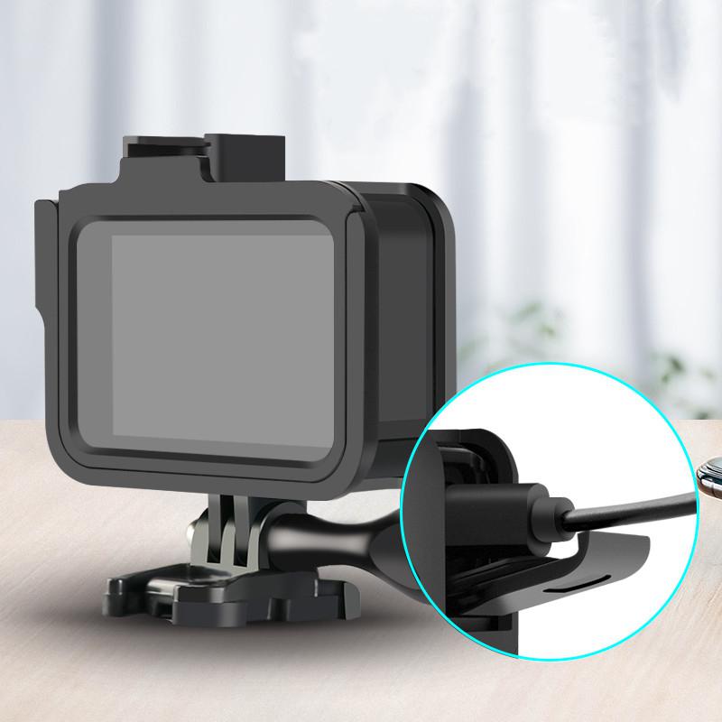 BEESCLOVER Behuizing Shell Full Body Bescherming Aluminium Metal Case Camera Beschermende Frame voor Gopro Hero 8 Zwart Action r60