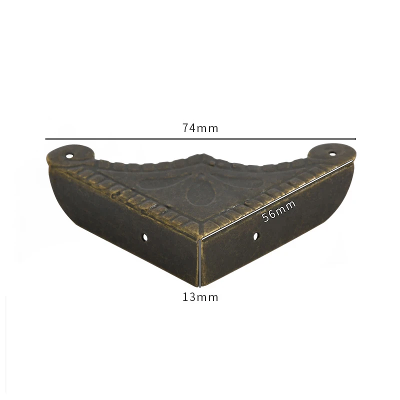 Boîte à bijoux en laiton antique, protecteur d'angle en bois, protection pour la maison, coins décoratifs, couvercle de protection d'angle, , 4 pièces: WHITE