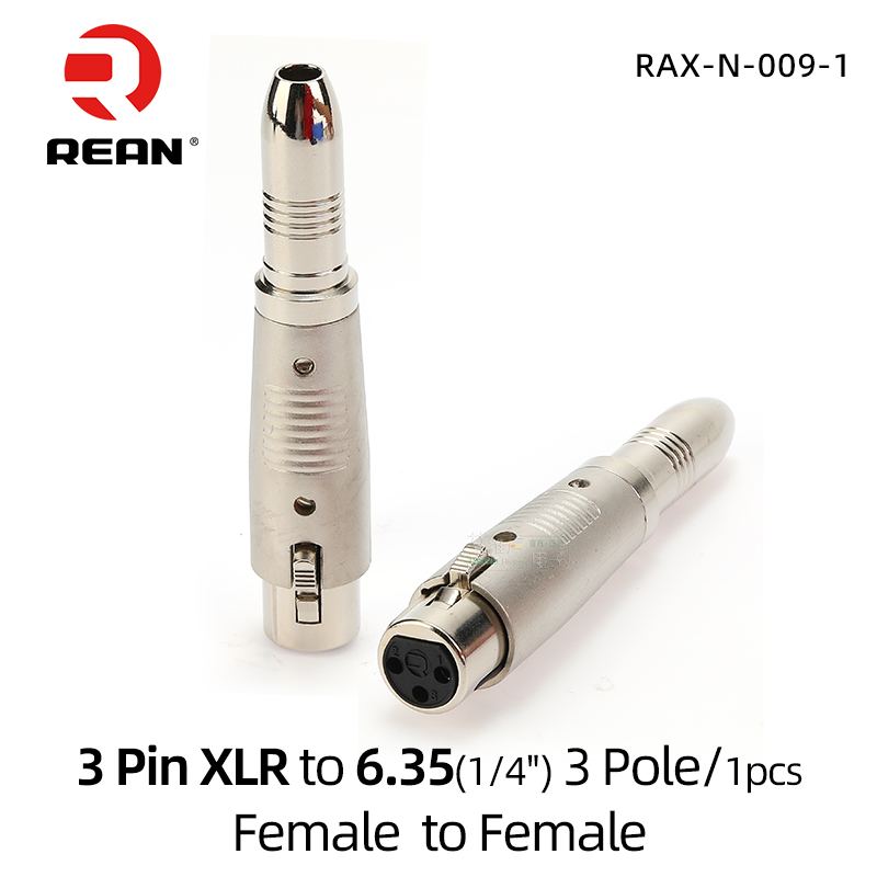 NEUTRIK's REAN Audio Video Conversion Adapter XLR to XLR, XLR to RCA, XLR to 6.35, 6.35 to RCA Female, 6.35 Female, 6.35 to 3.5: PURPLE / 0.2M