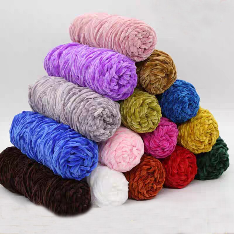 100g Chenille Yarn for Hand Knitting Toys Crochet Plush Threads Woolen Yarn Sewing Ball of Wool Knit DIY