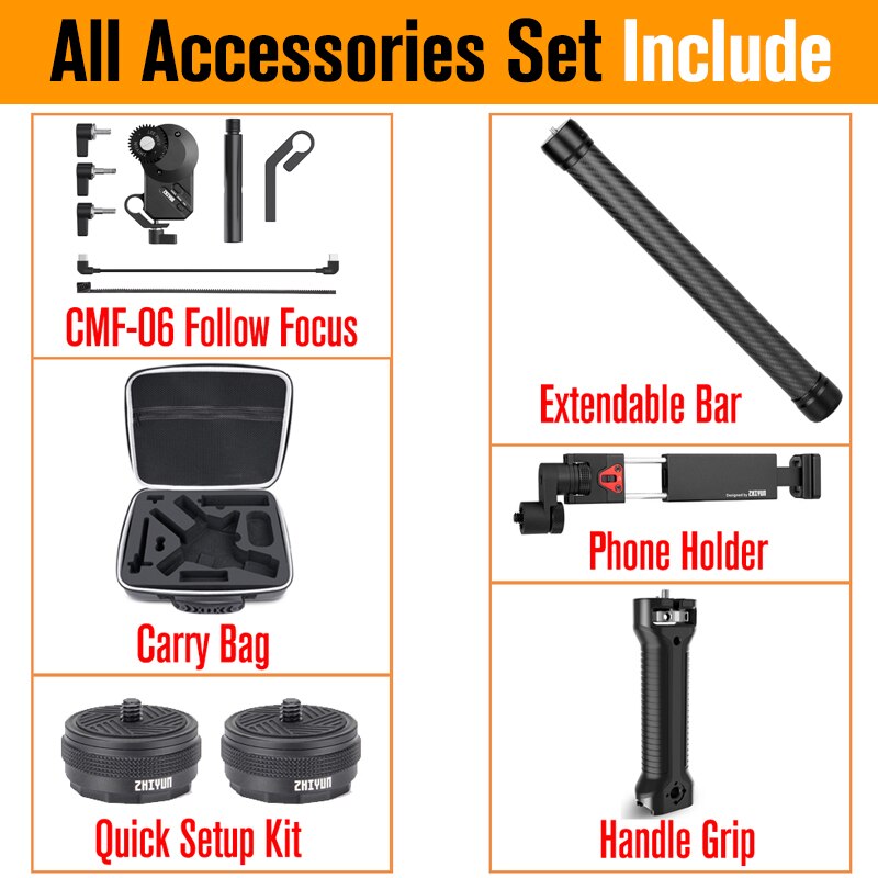 Zhiyun Weebill S Zubehör Tragen Fall Tasche Folgen Fokus Telefon Halter Schnell Setup Erweiterung Einbeinstativ Griff Grip für Weebill S