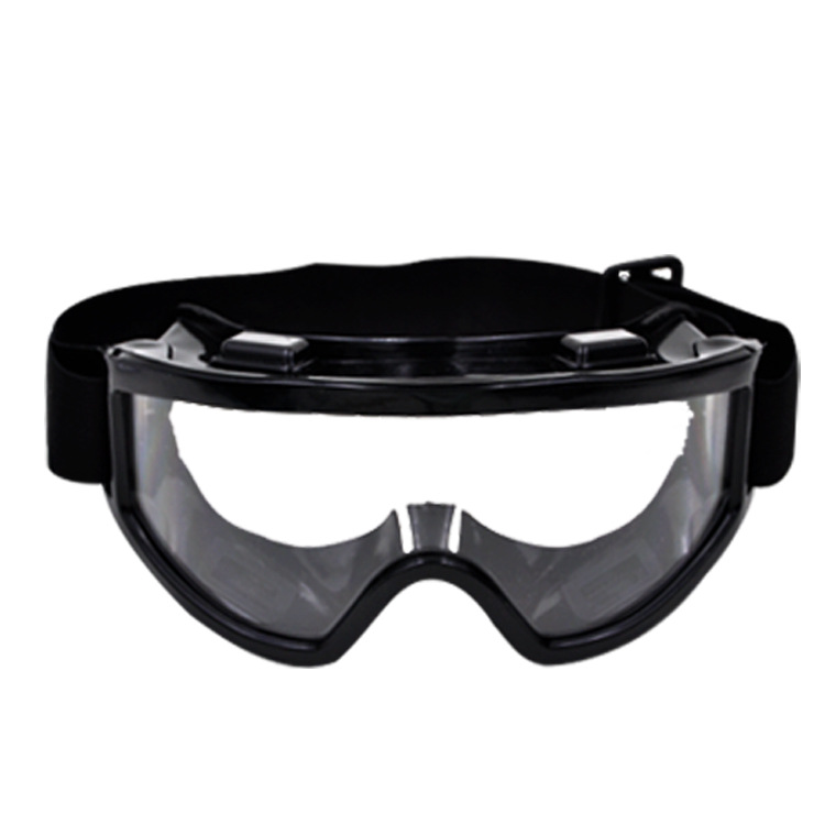 Resistant Block Virus Safety Glasses Transparent Safety Goggles Wind Proof Impact For DIY Game Carpenter Repair Eyes Protection: black