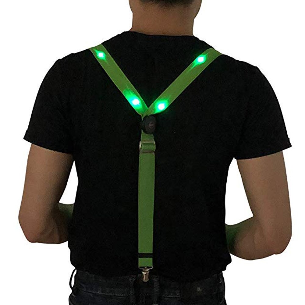 Nyligen led glödlampa hängslen justerbar elastisk utomhussportvarning bröstrem  do99