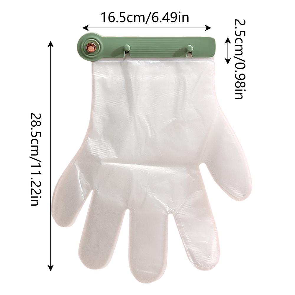 Väggmonterad kökshandskar dispenser för engångshandskar stansfria handskar klämma skåp handskförvaringshållare köksorganisatör: Grön