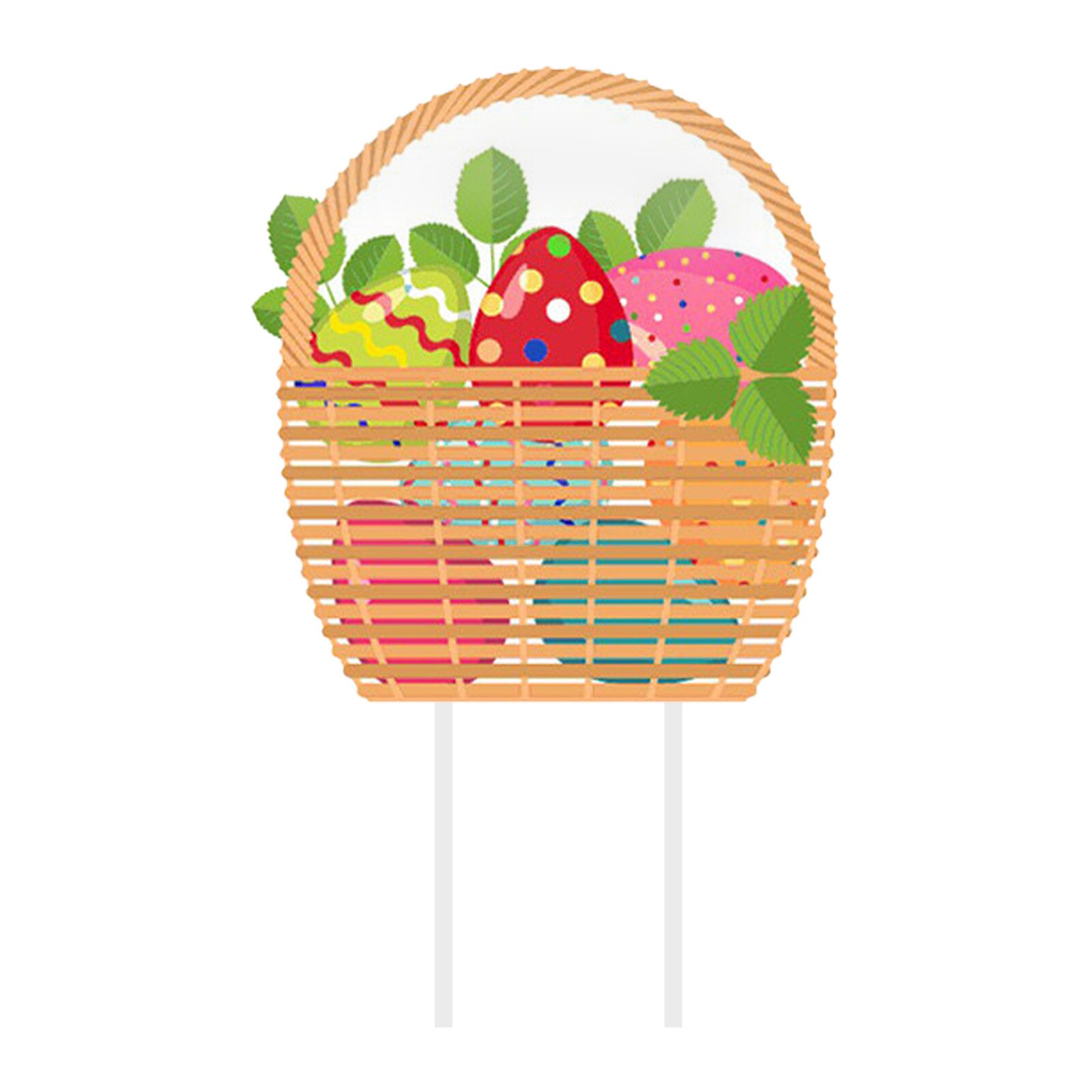 Adornos de Pascua para exterior, banderines de conejito, huevos de gallina, decoración de jardín