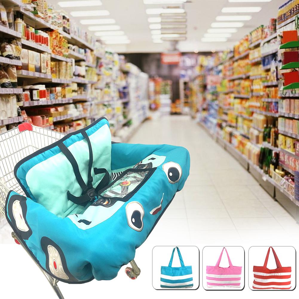 Coussin Portable avec poches pour supermarché | Coussin pour chariot de courses, Protection de la chaise de salle à manger, sécurité pour voyage, soins pour enfants