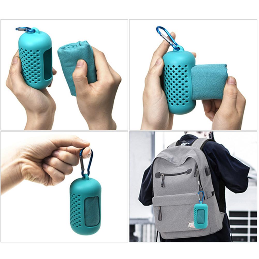 Serviette Portable à séchage rapide en microfibre de Gel de silice, serviette de Sport de plein air, de Gym, absorbant l'hypothermie, froide