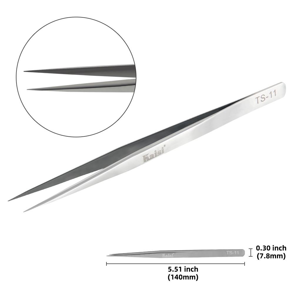 Electronics Precision Industrial Tweezers Polished Curved Straight Tip Precision Stainless Forceps Phone Repair Hand Tools: Bent