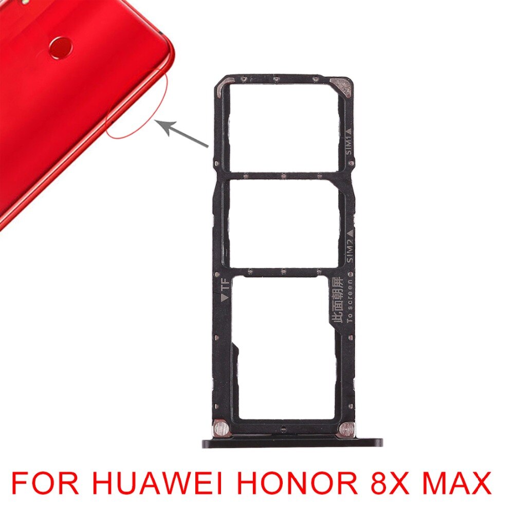 3 color for Huawei 2 x SIM Card Tray/Micro SD Card Tray for Huawei Honor 8X Max/Enjoy 9/Mate 20 Replacement repair parts