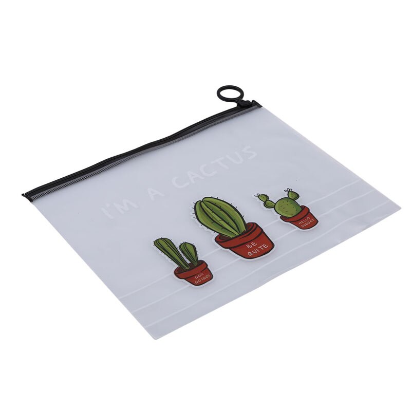 Doorzichtige make-up tas voor dames, transparante cosmetische tas van pvc, cactustas, etui voor dames, toilettas, reistas, organizer voor make-up.: Drie cactussen