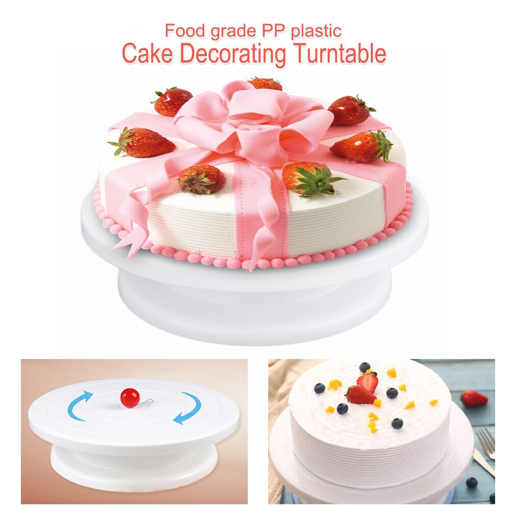 Cake Decorating Plastic Turntable Practical Table Rotating Disc Turntable Non Slipping Bakeware Baking Tool