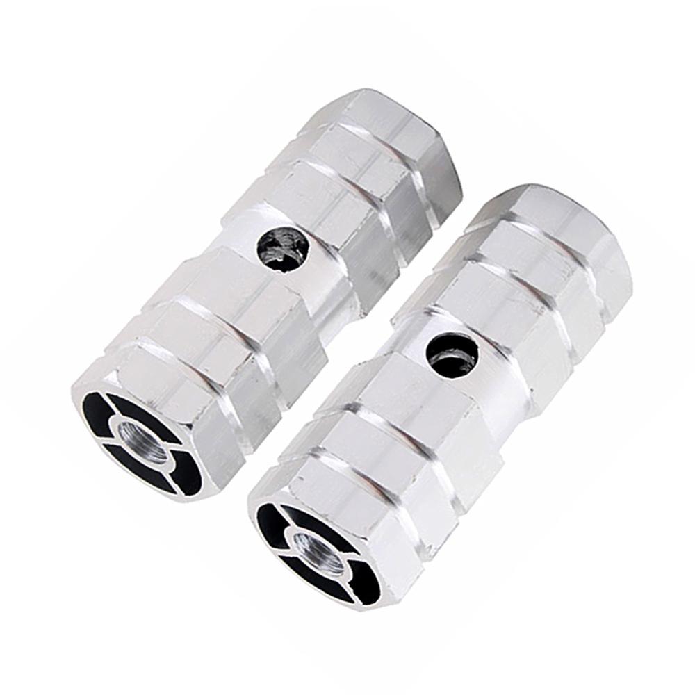 Pedales para bicicleta de montaña, 1 par, cilindro de ángulo sexi de 3/8 ", piezas para bicicleta de montaña de aleación de aluminio, reposapiés BMX, #281094: Silver