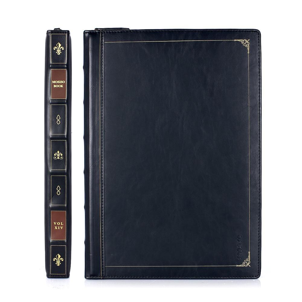 MOSISO PU Leather Laptop Case for Macbook Air 13 A1932 Pro 13 15 Notebook Cover for Mac Pro 13 15 Inch Case: Black / New Air 13 Touch ID