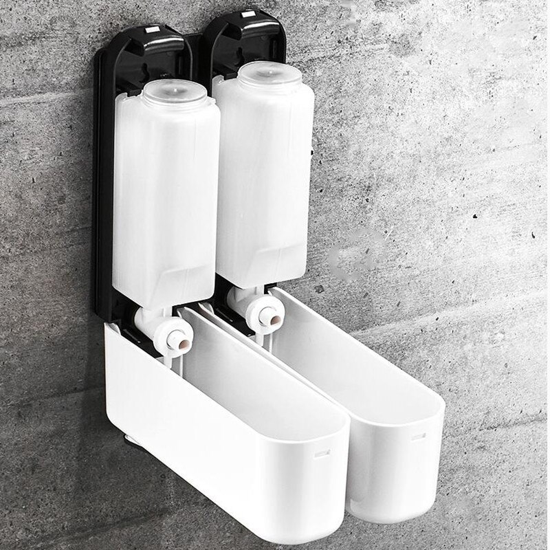 Liquid Hand Soap Dispensers Wall mounted ABS Liquid Shampoo Shower Container 350ml Plastic Soap Holder for Bathroom Washroom