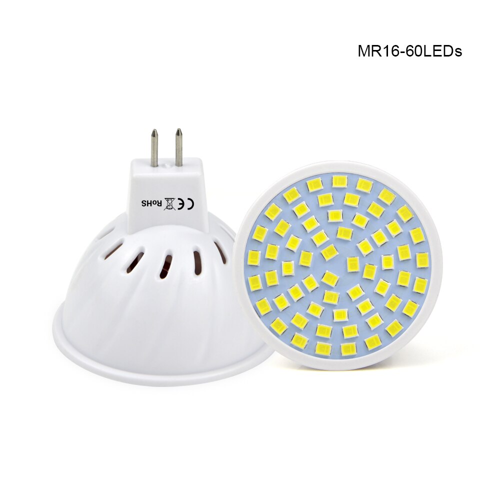 220V SMD 2835 E27 GU10 MR16 48 60 80LED s LED ampoules de projecteur lampe à LED ampoule lumière Lampara spot éclairage pour lampes à la maison