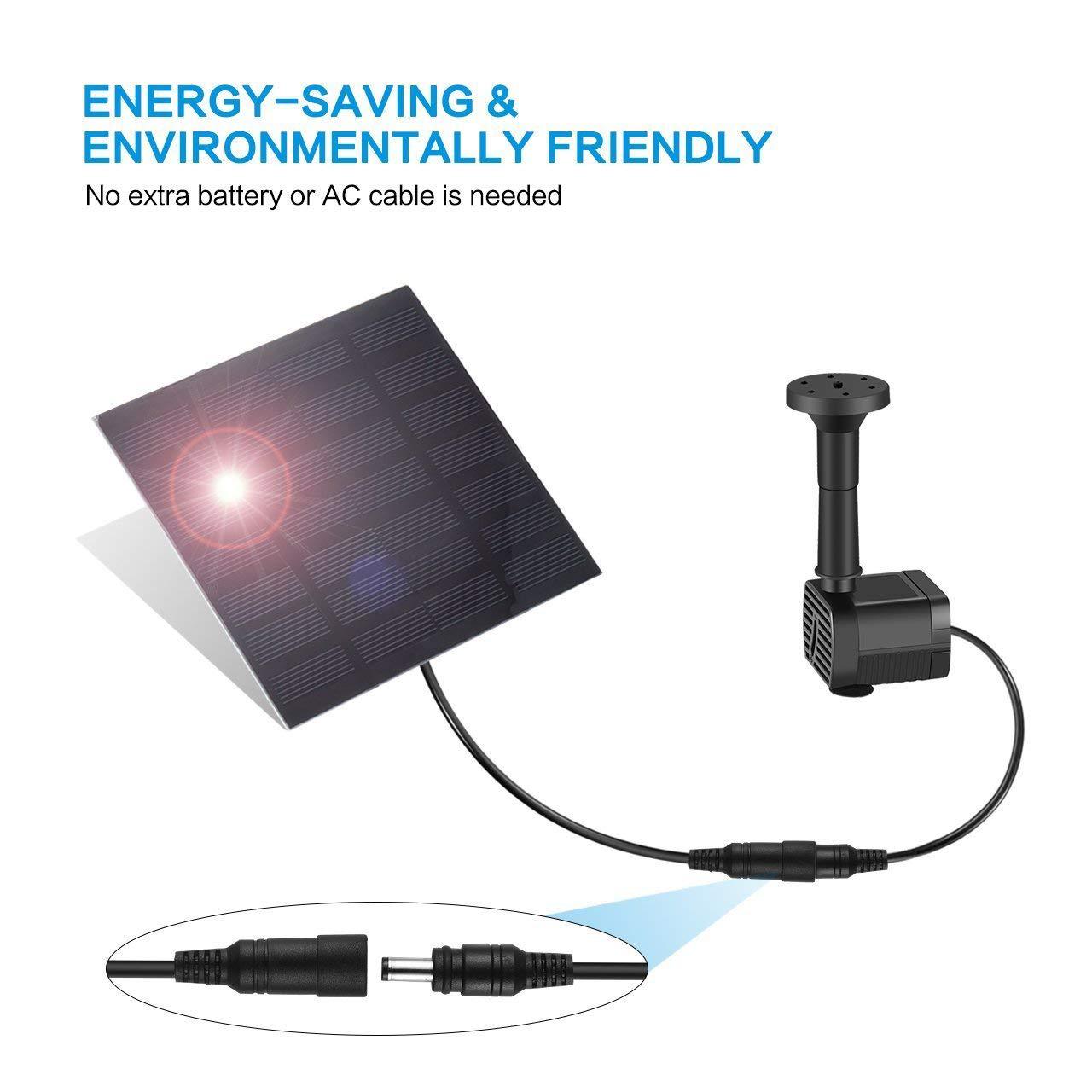 Zonne-energie Fontein Tuin Vijver Dompelpomp Universele 180L/H RV Caravan Solar Waterpomp Outdoor Fontein